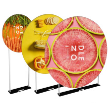 best price tension fabric vertical trade show EZ tube round banner stand